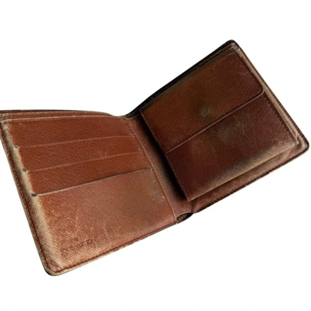 Vintage Louis Vuitton Monogram Bifold Men's Wallet Brown - Picture 5 of 10